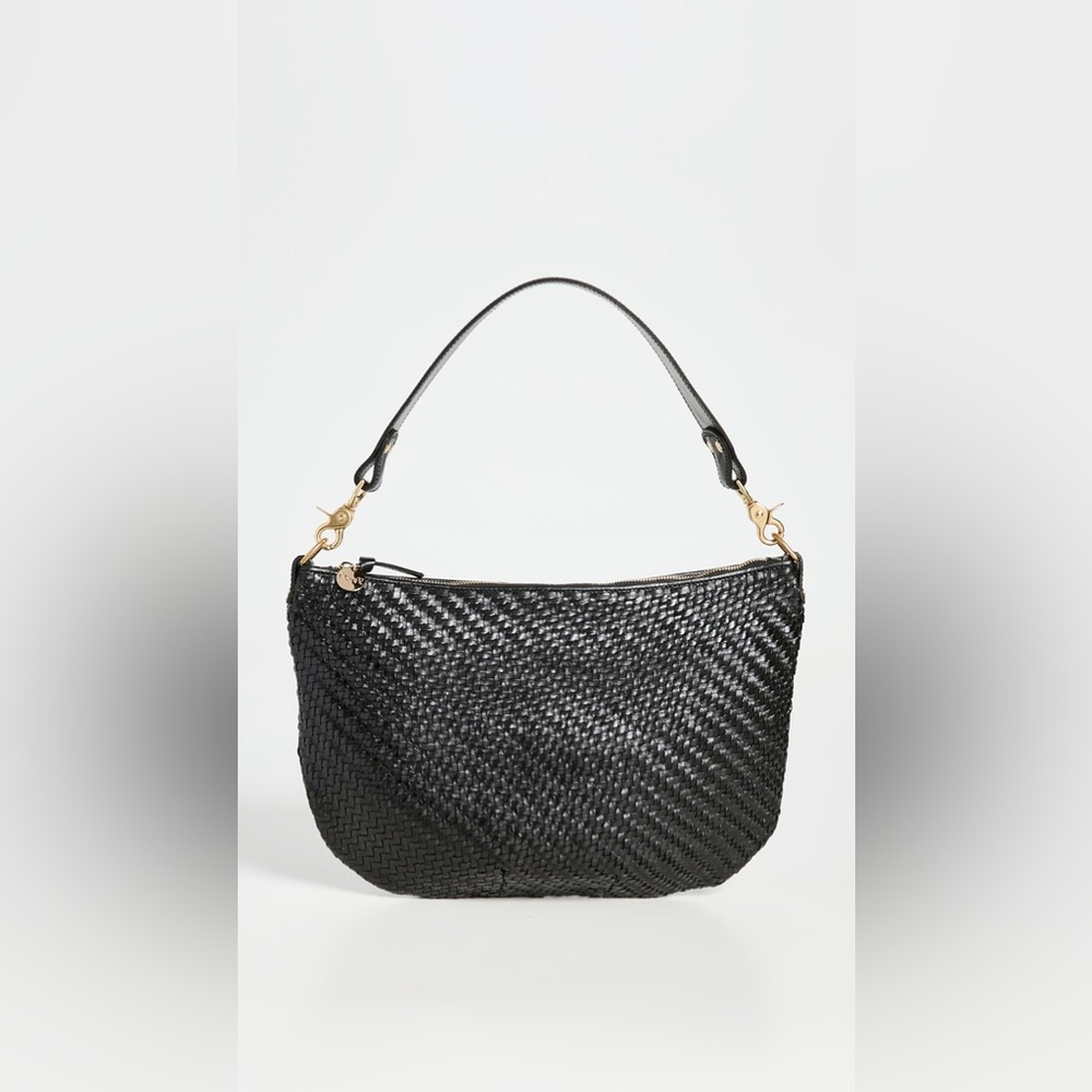 Elegant Black Woven Shoulder Bag